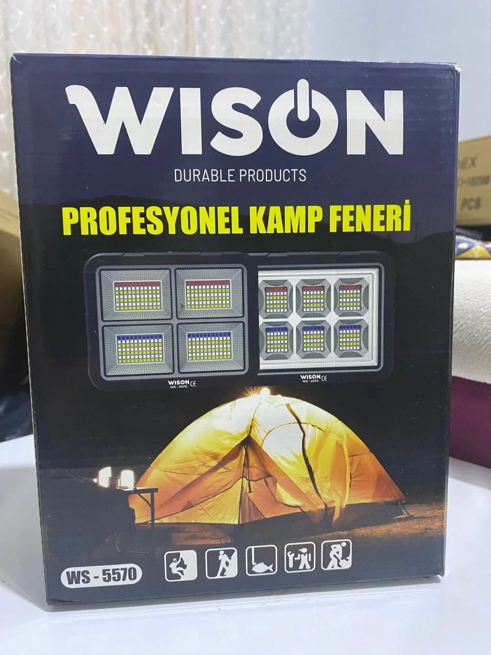 Wison WS-5570 150W Güneş Enerjili Solar Kamp Feneri Projektör