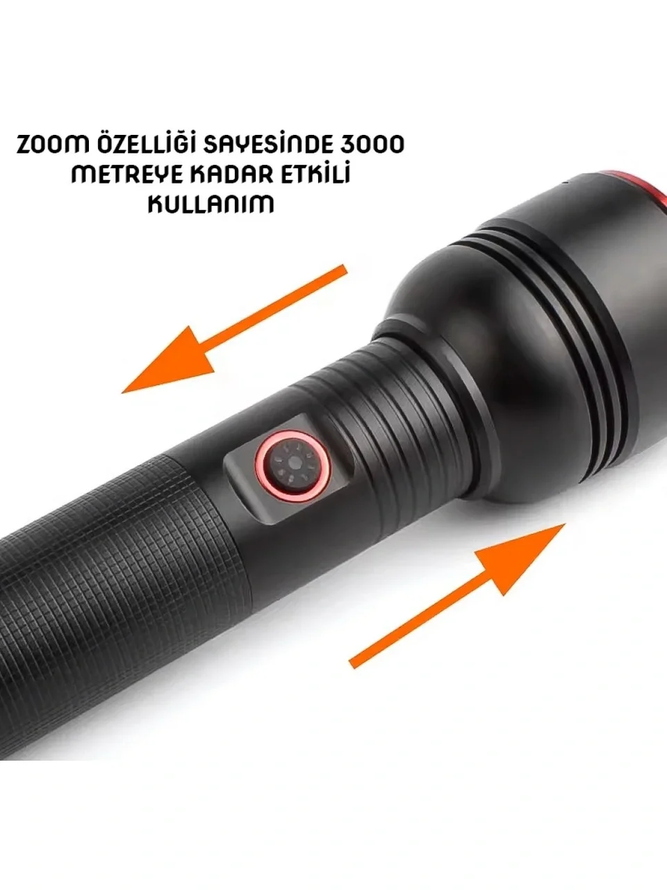 WISON WS-5572 20W Uzun Menzilli Şarjlı Metal El Feneri