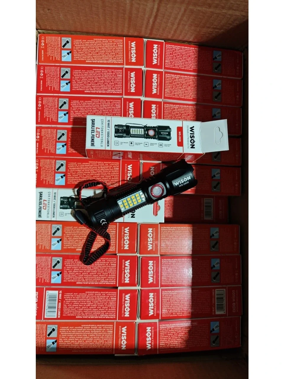 WS-2828 Ultra USB Şarjlı Polis El Feneri, Bekçi, Asker El Feneri Kırmızı Mavi Çakarlı 1000 Lümen WS-2828 Ultra USB Şarjlı Polis El Feneri, Bekçi, Asker El Feneri Kırmızı Mavi Çakarlı 1000 Lümen