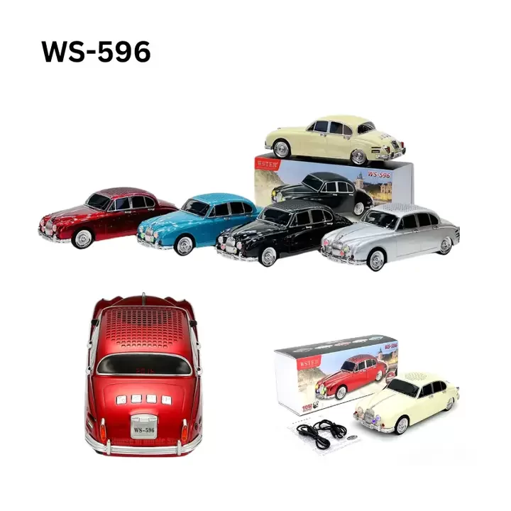 WS-596 Araba Görünümlü Kablosuz Bluetooth Hoparlör Siyah
