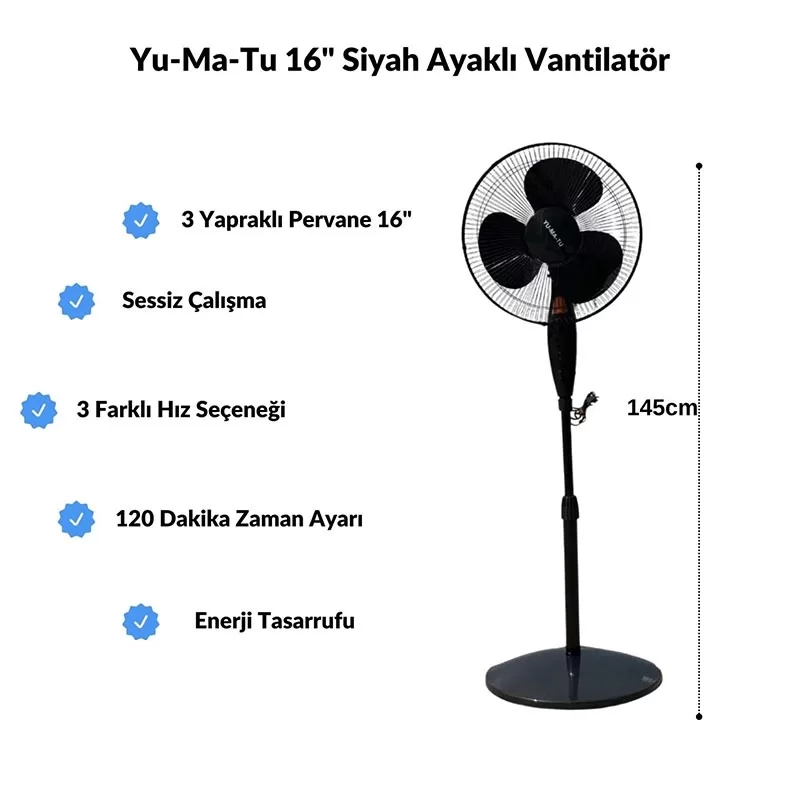 Yumatu MYS-1802 Vantilatör Ayaklı