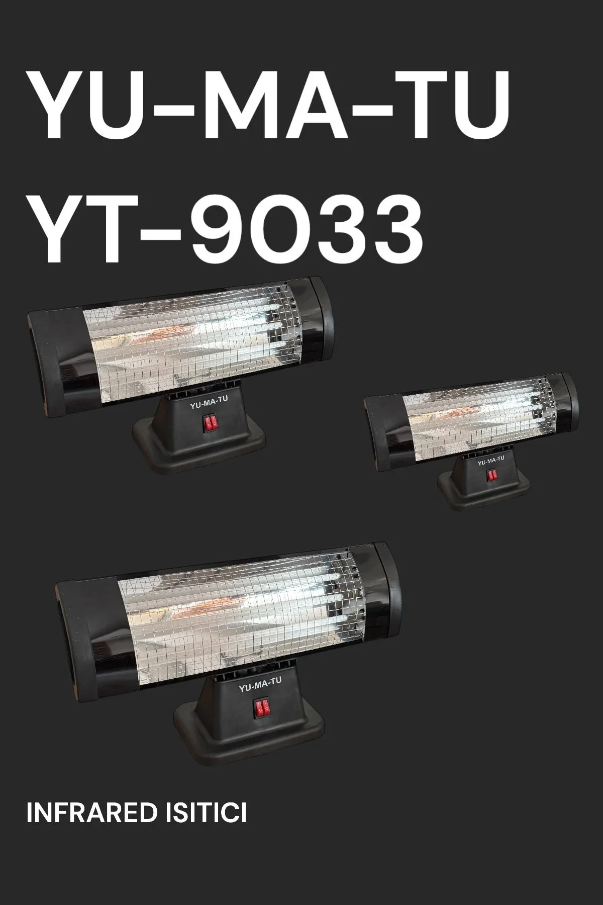 Yumatu YT-9033 1800 W Masa Altı Infrared Isıtıcı