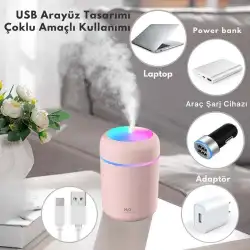 Dempower Dp-315b Usb Colorful (klasik) (300ml) (h2o) (mini) (usb Şarj& Işıklı) Hava Nemlendirici &buhar Makine &koku Giderici*100