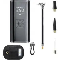 Hava Pompası & Powerbank | 150 Psı Ultra Basınç, Led Işıklı, Lcd Ekranlı, 4000mah Taşınabilir Şarjlı Kompresör