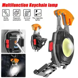 Wison Ws-5050 Çok Fonksiyonlu Tornavida Düdük Şişe Açacağı Ateş Yakıcı Mıknatıslı Type-c Şarjlı Anahtarlık Fener