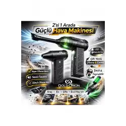 Goldorion Mini Şarjlı Hava Üfleyici ve Vakumlu El Süpürgesi