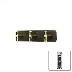 Egonex İbico İ17-006 ( 3 Kollu= Gold & ( T= Ꟶ ) Yapışkanlı Pls. Askı ( Mika Kristal Şeffaf Renkli Taban ) ( 3.5kg.taşıma )*12x14