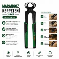 Egonex Bosch-1 600 A02 Z9w ( 528 ) ( 200mm ) ( No-8 ) Marangoz Kerpeten ( Ergonamik Yumuşak Sap ) ( 60 ± Kesme Sertlik )*6x1