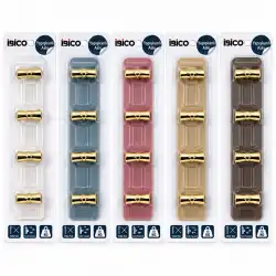 Egonex İbico İ17-013 ( 5 Kollu= Gold & ( T= Ꟶ ) Yapışkanlı Pls. Askı ( Mika Kristal Şeffaf Renkli Taban ) ( 5kg.taşıma )*12x10