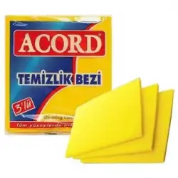 Egonex Acord-504 3lü Sarı Temizlik Bezi*12x10