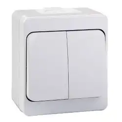 Egonex Atom ( Sıva Üstü ) Komitatörlü 2li Anahtar Priz*12x10