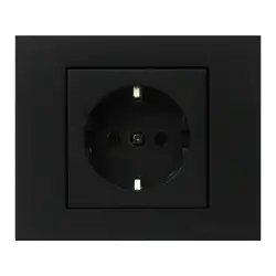 Egonex Atom ( Siyah ) Topraklı Priz*12x10