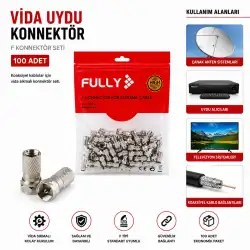 Egonex Fully E-320a ( Ef ) ( Vida ) ( 100pcs ) Uydu Konnektör*1x100