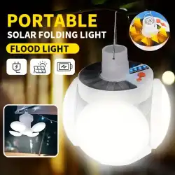 Solar Güneş Enerji Ve Usb Sarjlı 5 Kanatlı Led Lamba Egonex