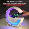 Kablosuz Telefon Şarj Bluetooth Hoparlör Istasyonu Ses Rgb Atmosfer Gece Işık Bt-2301
