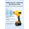 Gold Orion 21V Kablosuz Hava Üfleyici | 32.000RPM Turbo Fan, 12.000mAh Batarya, Bahçe & Araç Kurutma / Sarı
