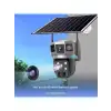Solar Güneş Enerjili Çift Lens Dış Mekan Güvenlik Kamerası