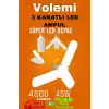 Volemi Pervane LED Ampül 3 Kanatlı 220V 45W 4500 Lümen Beyaz E27