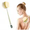 Egonex Çift Taraflı Banyo Duş Vücut Fırçası Yumuşak Uzun Saplı Sırt Kese Masaj Fırçası