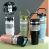 900 ml Taşıma Kulplu Paslanmaz Çelik Termos Mug Bardak