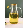 Bambu Kapaklı Cam Yağdanlık