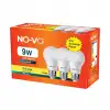 Novo 3’lü Led Ampul 9w Beyaz Işık E27