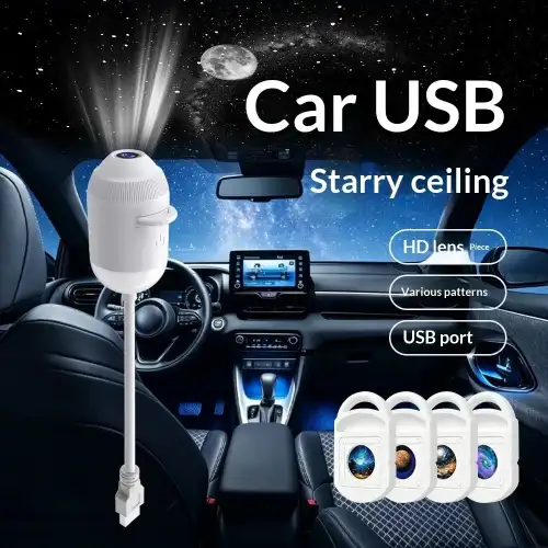 2si 1 arada USB Galaksi Yıldız Projeksiyonlu Gece Lambası
