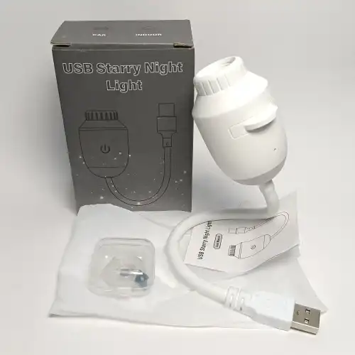 2si 1 arada USB Galaksi Yıldız Projeksiyonlu Gece Lambası
