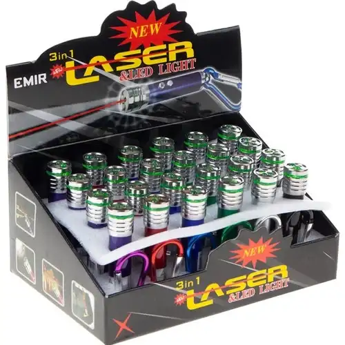 3 İn 1 Kedi Köpek Oyuncağı Lazer Pointer Işık
