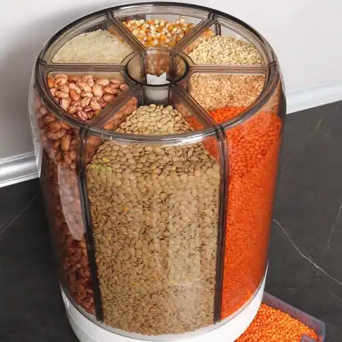 Alitech Kuru Gıda Ve Bakliyat 6lı Erzak Saklama Kabı 10 Kg