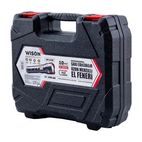 Wison Ws-1150 Uzun Menzilli 60 Watt 5500 Lümen Profesyonel Güçlü El Feneri