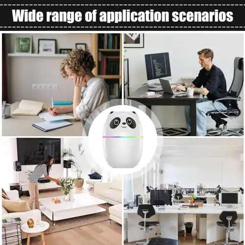 3ü 1 Arada Panda Nemlendirici, Led Işık, 220 Ml Kapasite, 12 Saat Çalışma Süresi, Model A10