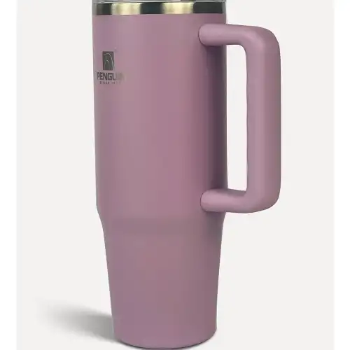 Penguin Termos Pipetli Termos Bardak 900 Ml Paslanmaz Çelik Mor