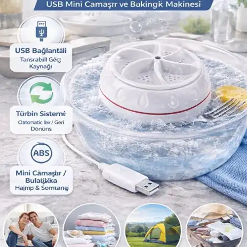 Mini Portatif Çamaşır Makinesi Taşınabilir
