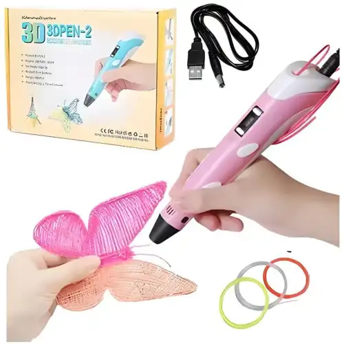 3d Kalem - 3d Pen Baskı Kalemi Yazıcı Printer + 5 Renk Filament
