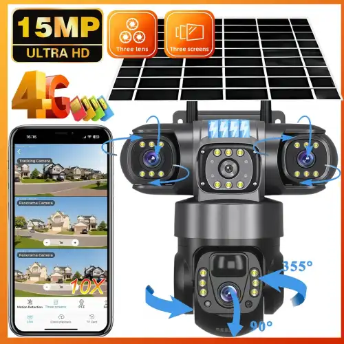Solar Güneş Enerjili, 4G Destekli Akıllı Dış Mekan Kamerası v380 pro CMR50