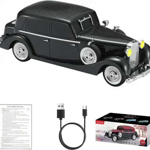 Retro Klasik Araba Bluetooth Hoparlör Kablosuz HD Ses FM Radyo YG-239