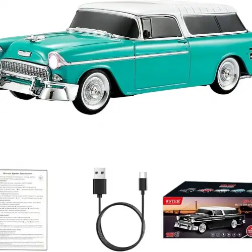 Retro Klasik Araba Bluetooth Hoparlör Kablosuz HD Ses FM Radyo YG-1955