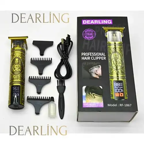 Dearling RF-1867 Profesyonel Saç ve Sakal Tıraş Makinesi - Dijital Göstergeli, Retro Tasarım