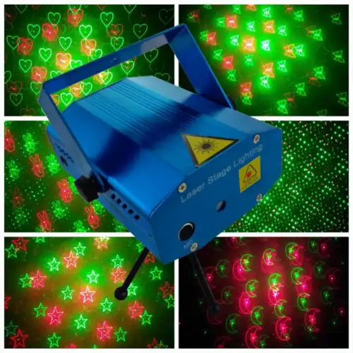 Mini Disko Sahne Lazeri Müziğe Sese Duyarlı Disco Lazer Işık Şovu