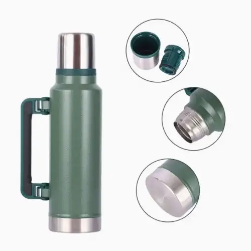 2 litre Kapasiteli Klasik Yeşil Termos