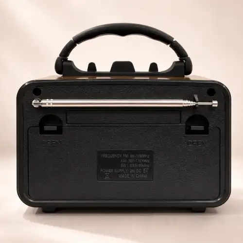 Egonex Nostalji Solar Güneş Enerjili Ledli Bluetooth/USB/SD Kart/ Radyo Müzik Çalar YG-1085mini-S
