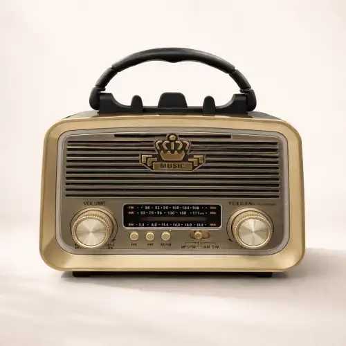 Egonex Nostalji Solar Güneş Enerjili Ledli Bluetooth/USB/SD Kart/ Radyo Müzik Çalar YG-1085mini-S
