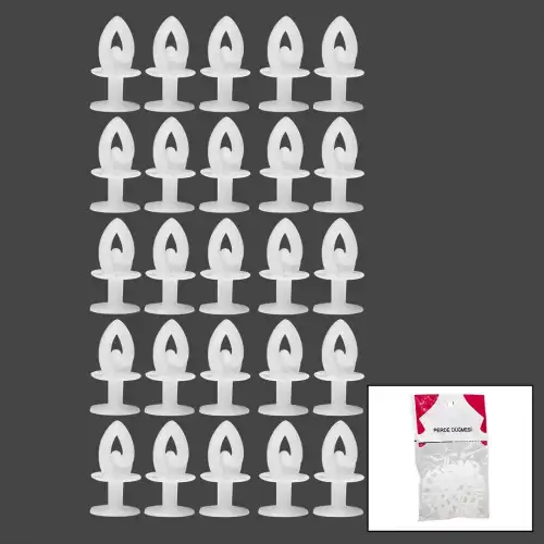 Egonex İst.grup ( Geçmeli ) Perde Düğmesi ( 20pcs ± 2ad )*25x40