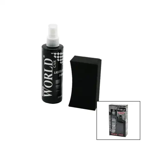 Egonex Shıne World Car ( Lastik & Tampon ) Parlatıcı Sprey Seti ( Plastik Şişe ) ( 250ml ± %10 ) ( Parlatma Süngeri )*24