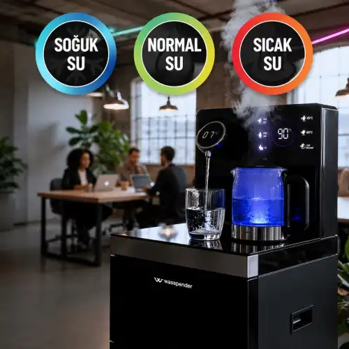 Wasspender WS-300 Akıllı Su Sebili - Gizli Damacanalı - Dokunmatik Ekran