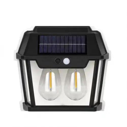 Egonex 2 Ampullü Hareket Sensörlü Solar Güneş Enerjili Ampul Led Duvar Lambası
