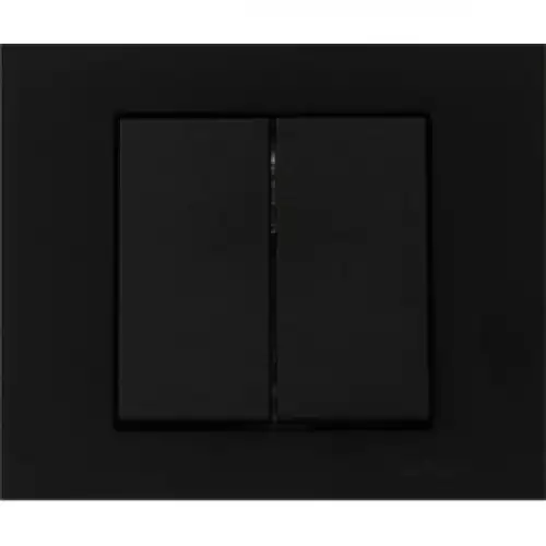 Egonex Atom ( Siyah ) Komitatörlü 2li Anahtar Priz*12x10