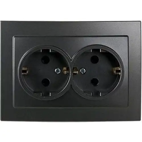 Egonex Atom ( Siyah ) Topraklı 2li Priz*12x10