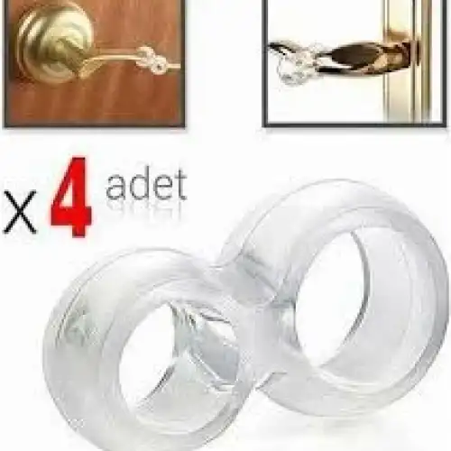 Egonex Burçin Erk-044 ( 4pcs ) ( Şeffaf Silikon Plastik ) Kapı Pencere Stoperi*24x1